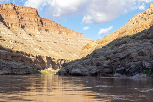 A view of the Colorado River from the Navajo Bridge in Marble Canyon, Arizona